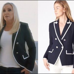 Veronica Beard Harriet Cutaway Contrast Jacket